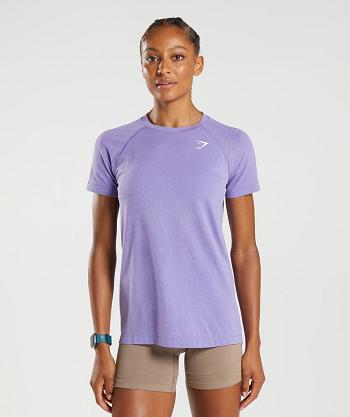 Dámské T Shirts Gymshark Vital Seamless 2.0 Light Fialové | CZ 3295MQZ